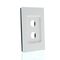 Saturn Zen, Grid and Cover, 2 Gang, Less Mechanism - Zen White