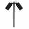 Long Garden Spike 1m Black Two Heads