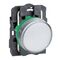 Harmony XB5, Pilot light, grey plastic, white, 22mm, universal LED, plain lens, 230...240V AC