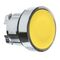 Harmony XB4, push-button head, metal, flush, yellow, 22mm, spring return, unmarked
