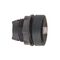 Harmony XB5, Head for non illuminated push-button, black flush, 22mm, spring return, white marked DOWN