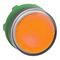 Harmony XB5, Head for illuminated push-button, plastic, orange flush, 22mm, universal LED, spring return, plain lens
