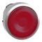 Harmony XB4, Head for illuminated push-button, metal, red flush, 22mm, universal LED, spring return, plan lens, unmarked