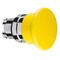 Harmony XB4, Head for non illuminated pushbutton, mushroom 40mm, metal, yellow, 22mm, spring return