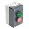 Harmony XALD XALK, Control station, plastic, dark grey lid, 2 flush push-buttons 22mm, marked START STOP, 1NO+1NC