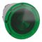 Harmony XB4, Head for illuminated push-button, metal, green mushroom 40mm, 22mm, universal LED, spring return