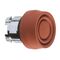 Harmony XB4, Head for non illuminated push-button, red flush pushbutton Ø22 mm spring return unmarked