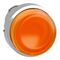Harmony XB4, Head for illuminated push-button, metal, orange projecting, 22mm, universal LED, spring return, plain lens