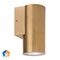 Aries Solid Brass Fixed Down LED Wall Light