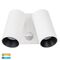 Revo White Double Adjustable Wall Light With Sensor