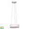 Nella 220mm White 20w Round Pendant