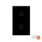 Wifi 2 Gang Black Wall Switch