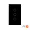 Wifi 3 Gang Black Wall Switch