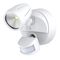 Bandit LED Flood Light Outdoor IP54 Single Spot Sensor 12W Tricolour Matt White
