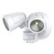 Bandit LED Flood Light Outdoor IP54 Double Spot Sensor 2 x 12W Tricolour Matt White