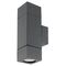 Brilliant Charcoal Prairie Exterior Up/Down Wall Light