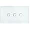 Brilliant White Elite Glass Wall Switch 3 Gang