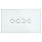 Brilliant White Elite Glass Wall Switch 4 Gang