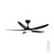 Brilliant Matt Black Amari Series II 5-Blade 56'' DC Ceiling Fan with Light