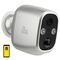 Brilliant Silver Smart Wi-Fi Rechargeable Camera with Light