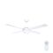 Brilliant White Tempo Plus 48'' AC 4-Blade Ceiling Fan with Light and Remote