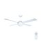 Brilliant White Tempo Plus 52'' AC Ceiling Fan with Light and Remote