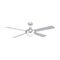 Brilliant Brushed Aluminium Tempest-II 52'' DC 4-Blade Ceiling Fan with Light