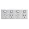 Excel - Horizontal 4 gang powerpoint 10A 240V a.c. white