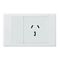 Excel Life - Common plate - Horizontal Single Powerpoint Unswitched 1 gang 32A white