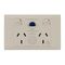 Excel Life - Medical - Common plate - Horizontal cleaners RCD protected double powerpoints - Cleaning purposes only engraved - antimicrobial & chemical resistant 2 gang 10A 240V a.c. RCD 10mA with circuit ID beige