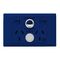 Excel Life - Medical - Common plate - Horizontal RCD protected double powerpoint - with power available & supplied LEDs - RCD protected engraved - antimicrobial & chemical resistant 2 gang 10A 240V a.c. RCD 10mA with circuit ID blue