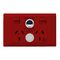 Excel Life - Medical - Common plate - Horizontal RCD protected double powerpoint - with power available & supplied LEDs - RCD protected engraved - antimicrobial & chemical resistant 2 gang 10A 240V a.c. RCD 10mA with circuit ID red