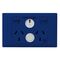 Excel Life - Medical - Common plate - Horizontal double powerpoint - RCD protected engraved - antimicrobial & chemical resistant 2 gang 10A 240V a.c. with LED power available & circuit ID blue