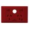 Excel Life - Medical - Common plate - Horizontal double powerpoint - RCD protected engraved - antimicrobial & chemical resistant 2 gang 10A 240V a.c. with extra function hole - Red