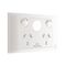 Excel Life - Medical - Common plate - Horizontal double powerpoint - RCD protected engraved - antimicrobial & chemical resistant 2 gang 10A 240V a.c. with extra function hole white