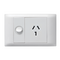 Excel Life - Common plate - Horizontal single powerpoint 1 gang 25A 240V a.c. white