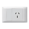 Excel Life - Common plate - Horizontal single powerpoint autoswitch 1 gang 15A 240V a.c. white