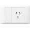 Excel Life - Common plate - Horizontal single powerpoint autoswitch 1 gang 10A 240V a.c. white