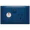 Excel Life - Medical - Common plate - Horizontal single powerpoint - RCD protected engraved - antimicrobial & chemical resistant 1 gang 10A 240V a.c. with LED power available blue
