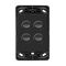 HPM VIVO 10A 4 Gang Vertical Rocker Switch Grid & Mechanism Dark Grey