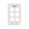 HPM VIVO 6 Gang Switch Grid White