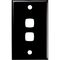 HPM Standard 2 Gang Rectangle Switch Cover Plate Black