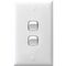 HPM Standard 10A 2 Gang Single Pole Double Throw Vertical Switch White