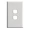Excel - Grid & plate For 770 series mechanisms - 2 gang gloss white