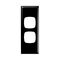 Excel - Architrave coverplate 2 gang black