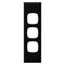 Excel - Architrave coverplate 3 gang black