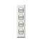 Excel - Architrave rocker switch - Single Pole Double Throw - 4 gang 2 way 10A 240V a.c. white