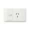 Excel Life - Common plate - Horizontal single powerpoint 1 gang 20A 240V a.c. white