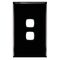 Excel - Grid & plate For 770 series mechanisms - 2 gang gloss black
