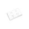 HPM Standard 10A Double Pole Double Power Point Deep Plate White
